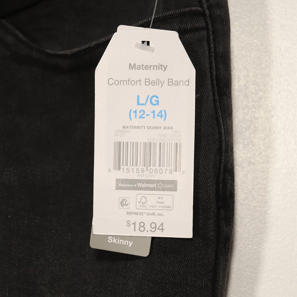 NWT Time and Tru Maternity Jeans Dark Wash Skinny 5 Pocket Size L - Picture 11 of 14